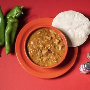 Bowl of Green Chile Meat