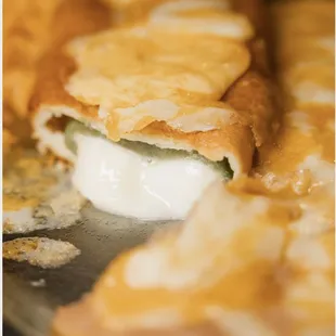 Chile Relleno stuffed with Monterrey jack Cheese