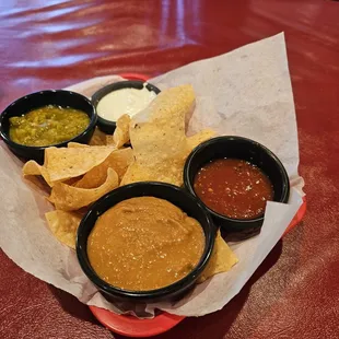 Best fresh chips and salsa with sides, amazing!