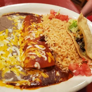 #13 Taco and Enchilada Combo Plate