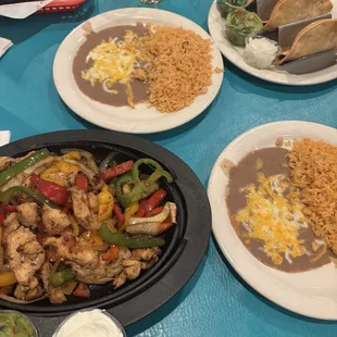 Fajitas and carne asada tacos