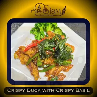 Crispy Duck with Crispy Basil