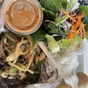 ginger chicken lunch special.not what I was expecting but tasty and ok value