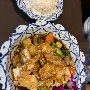 Teriyaki stir fried with chicken