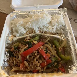 the BEST Basil chicken ever