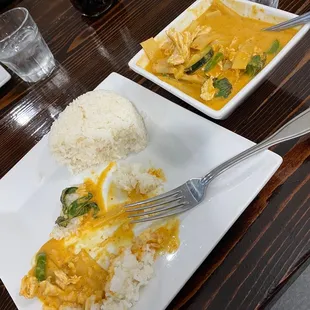32. Red Curry with chicken. It was so good I almost forgot to take a picture