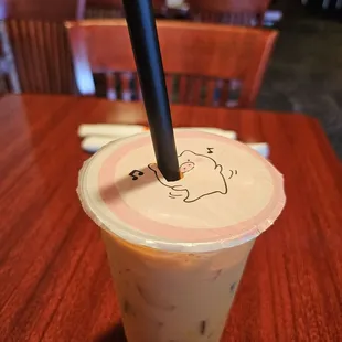 a drink with a straw