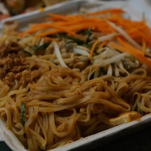 Chicken &amp; tofu pad Thai noodles (so yummy)  *4/20/2021