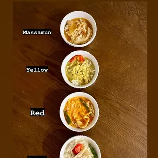 We ordered a few curries to go and did a tasting at home. All were delicious!