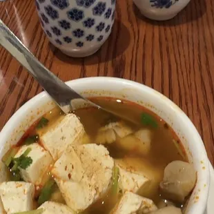 Tom yum soup (spicy level)