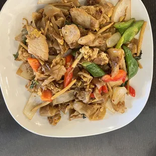 a plate of stir fried vegetables