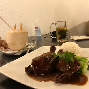 Duck Tamarind and fresh coconut water right from the coconut! AMAZING!