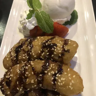 Fried Banana with Ice Cream