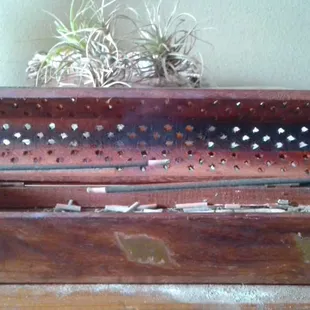 Double incense burner open