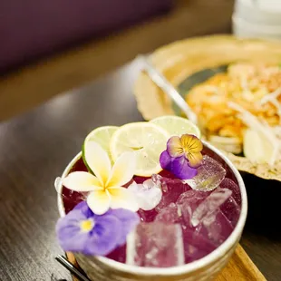 Butterfly pea flower lemonade.