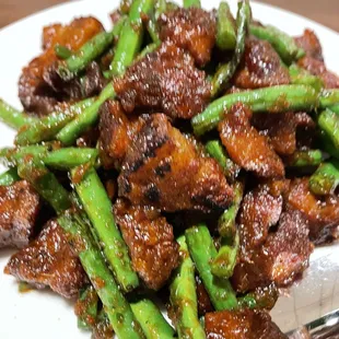 Pad Prig Khing With Roast Pork