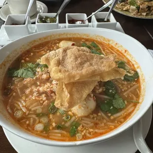 Thai style Tom Yum Noodle Soup