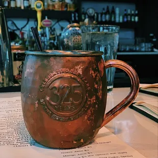 Moscow mule at the bar