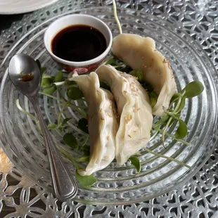 Steamed Dumplings (5 in the dish, 3 pictured)