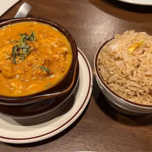 Chicken Panang Curry with Fried Rice