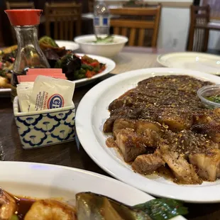 a plate of food on a table