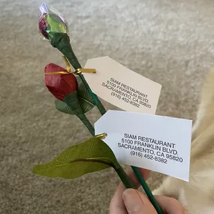 They give out roses  for vday?! So sweet of Siam! Head over there for good food!