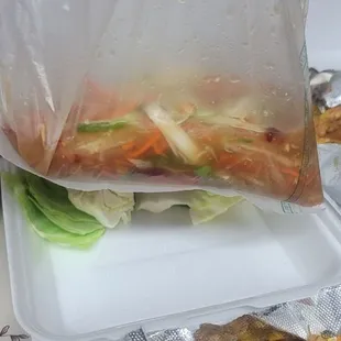 Papaya salad , thai style