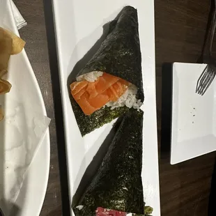 a plate of sushi