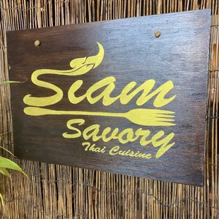 a wooden sign