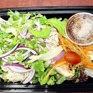 Thai Chicken Salad (Larb) - $8 - for carry out always get dressing on the side. The dressing is AMAZING - the spicy ZING makes the dish.