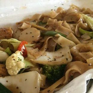 Drunken noodles. Too salty!
