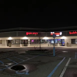 The restaurant from the parking lot.