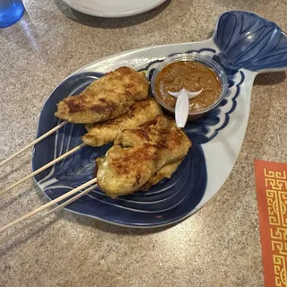 8. Chicken Satay (4 Pieces)