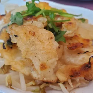 a close up of a plate of food