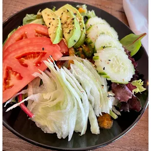 Fresh salad with Ginger dressing.