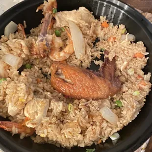 Chicken &amp; shrimp fried rice