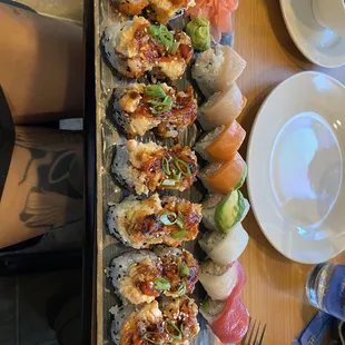 Rainbow roll &amp; volcano roll