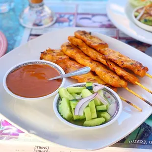 a plate of food on a table