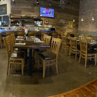 the dining area