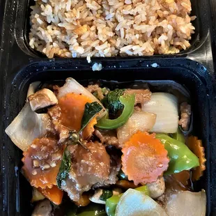 Thai Basil with Beef Lunch Combo with Fried Rice