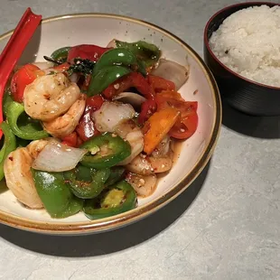 Thai Basil no mushrooms add shrimp