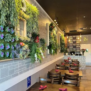 the dining area of the restaurant