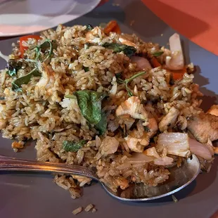 33. Basil Fried Rice with Chicken