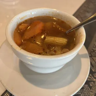 15. Tom Yum Puck with Vegetables Soup