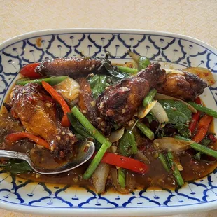 Basil chicken wings. Special of the day.