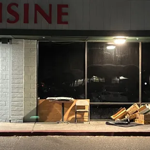 Garbage right next door which is their kitchen. Wonder about hygiene