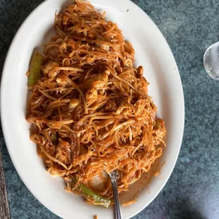 Pad Thai to me was really good. Portions were perfect.  Good heat and flavor. Chicken was cooked perfectly.