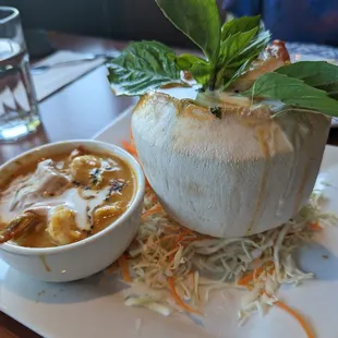 Seafood curry in coconut