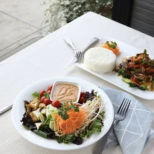 Thai salad and Basil Dinner