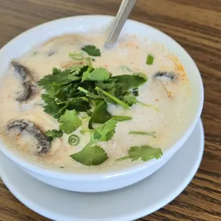 Tom Kha soup was nice n&apos; tangy!